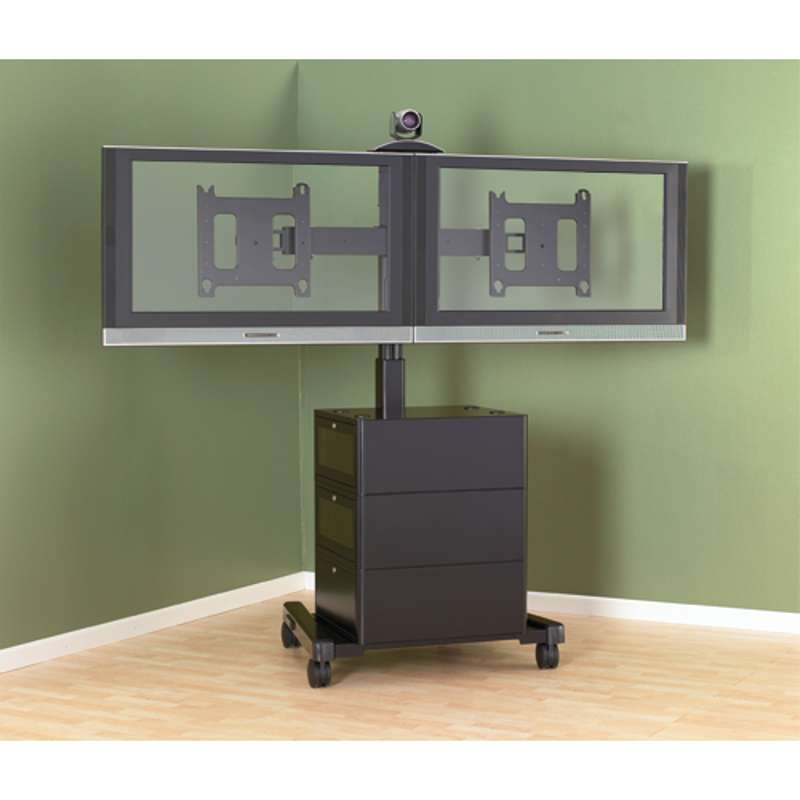 Chief Large Flat Panel Mobile Cart - For 42-86 Inch TVs - TAA Compliant - Black