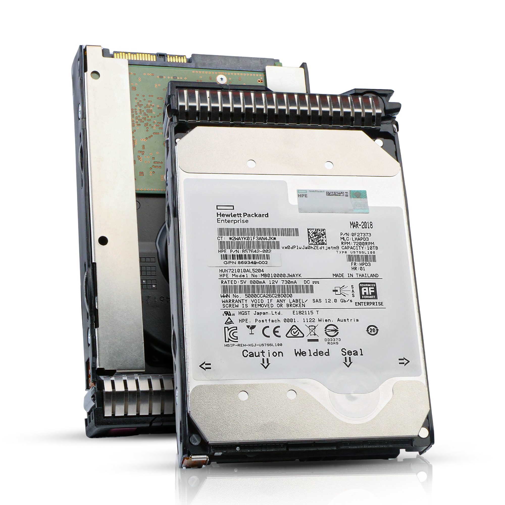 HP Generation 8 P01107-001 10TB 7.2K RPM SAS 12Gb/s 512e 256MB 3.5in Refurbished HDD