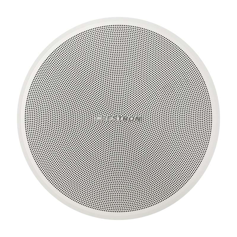 Crestron Saros 3 in. Active Full-Range In-Ceiling PoE+ Speaker with DM NAX Audio-over-IP Support, White, Textured