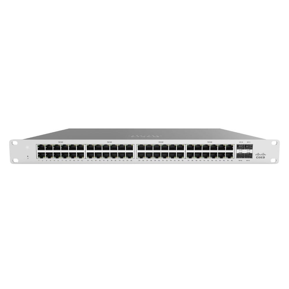 Cisco Meraki MS120-48LP-HW 48-Port PoE+ Cloud-Managed Gigabit Switch with 4 SFP Uplinks