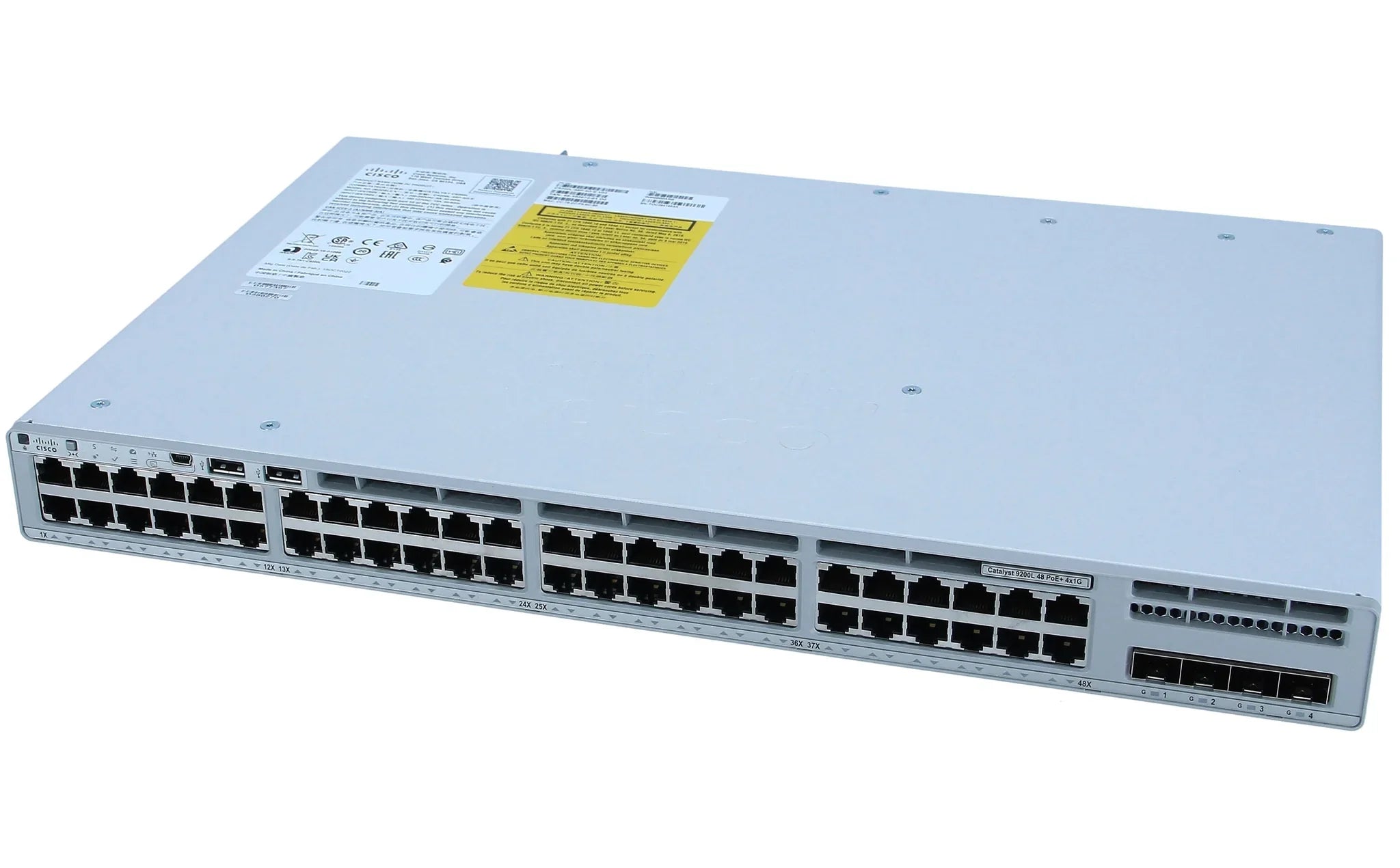 Cisco C9200L-48P-4G-E Refurbished 48-Port PoE+ Switch 4x1G Dual AC