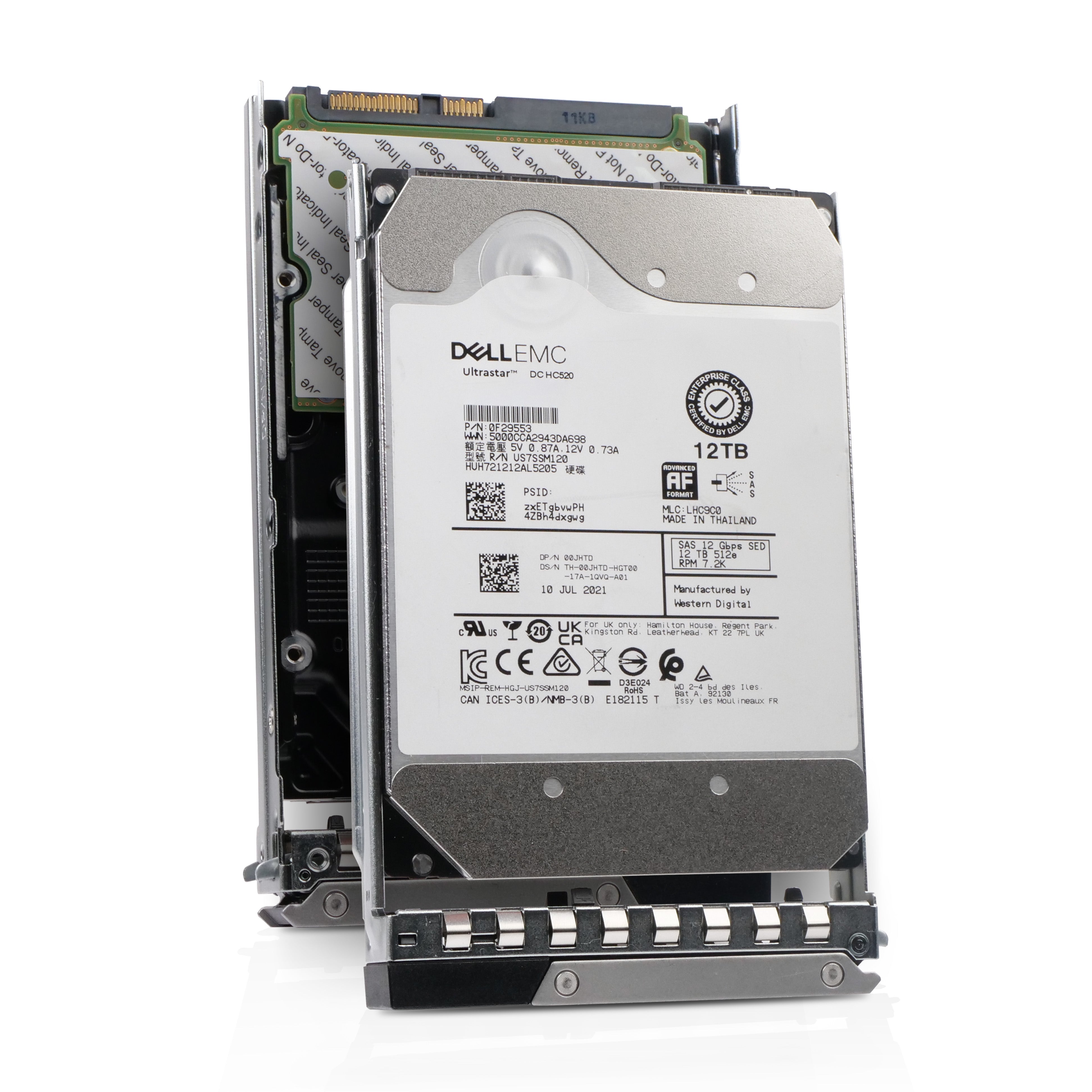 Dell G14 077CYV 12TB 7.2K RPM SAS 12Gb/s 512e 256MB 3.5in Refurbished HDD