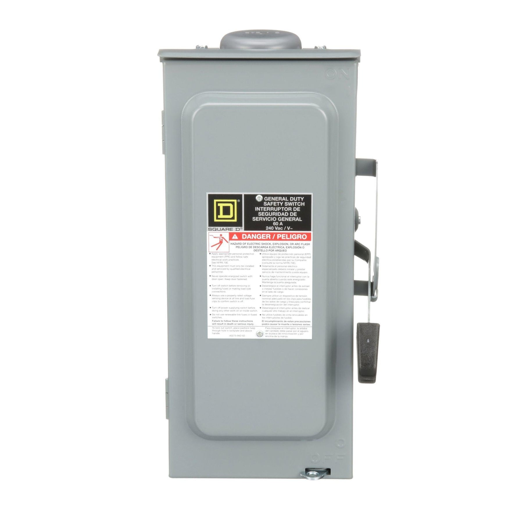 D323NRB | Schneider Electric Square D 30A 3-Pole Non-Fusible Safety Switch