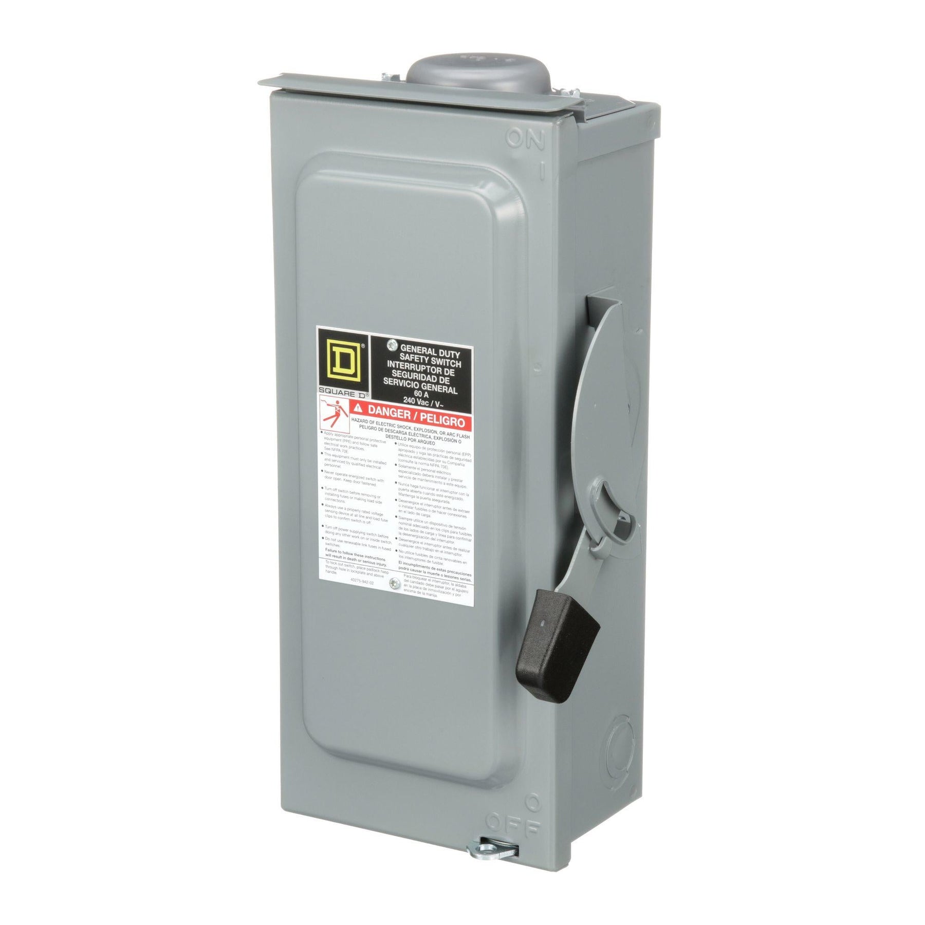 D323NRB | Schneider Electric Square D 30A 3-Pole Non-Fusible Safety Switch