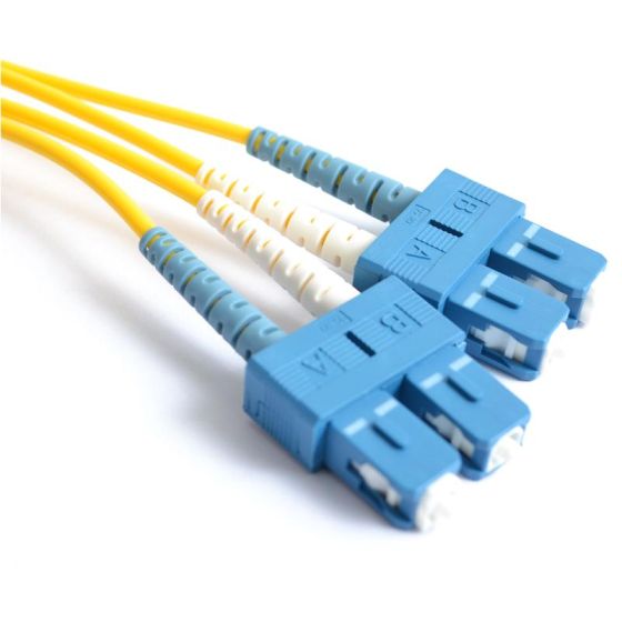 Fiber Optic Patch Cable, SC to SC UPC-UPC, 3 meters, 3mm, Duplex, SM | Plus Corning® SMF-28® Ultra Fiber