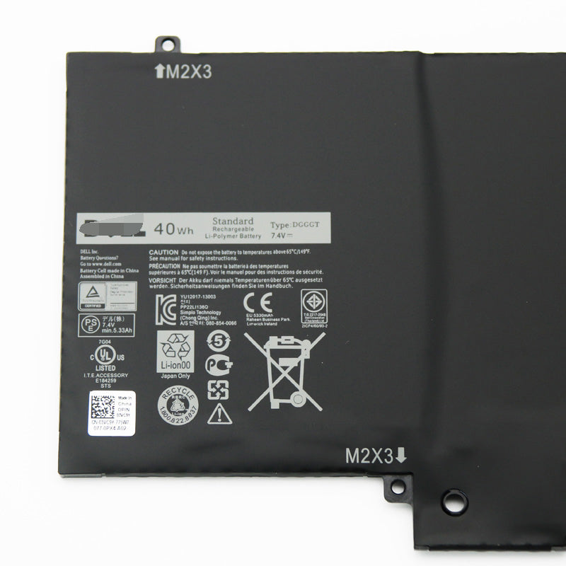 DGGGT 40Wh Battery For Dell XPS 11 XPS11-1308T 1508T XPS11R
