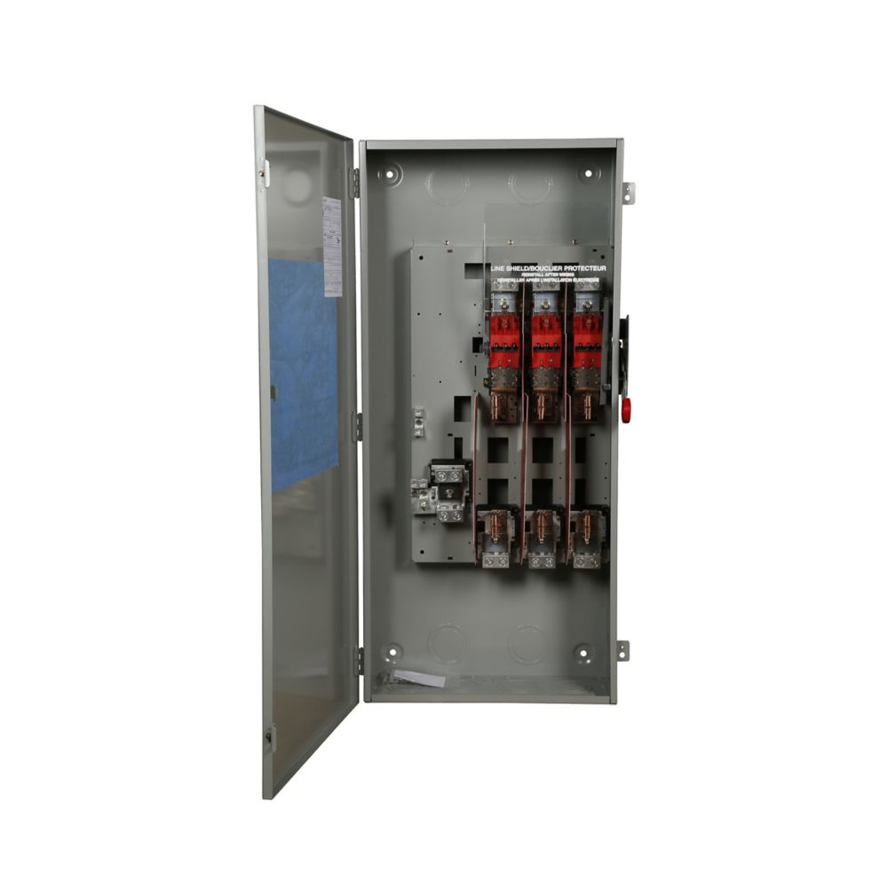 Eaton DH366NGK 600A 3-Pole Heavy Duty Fused Safety Switch with Neutral NEMA 1 Enclosure