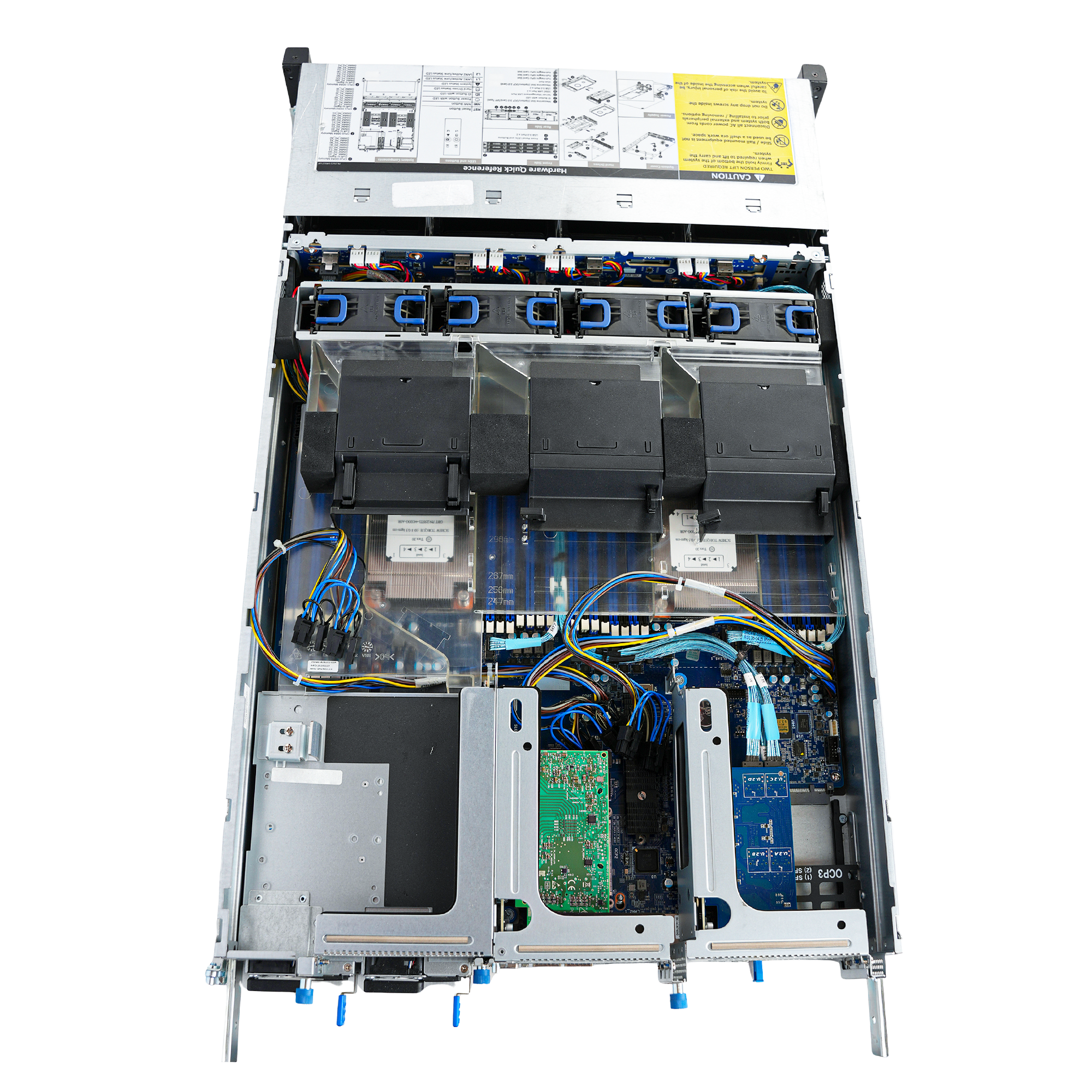 Gigabyte R282-Z96 2U GPU Server Dual AMD EPYC 7282 32-Core 32x DDR4 DIMM 12x SATA/SAS/NVMe Hot-Swap Bay 3x GPU Slots 2x2000W ConnectX-5 Refurbished