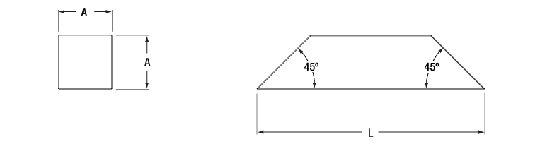 T-PS991 - Dove Prism, A = 10 mm, N-BK7, Uncoated