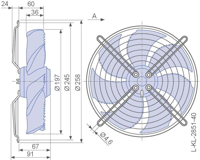 FN020-4EI.W6.V7  ZIEHL-ABEGG Axial Fan 0.03kW 230/V 0.15A 1420rpm