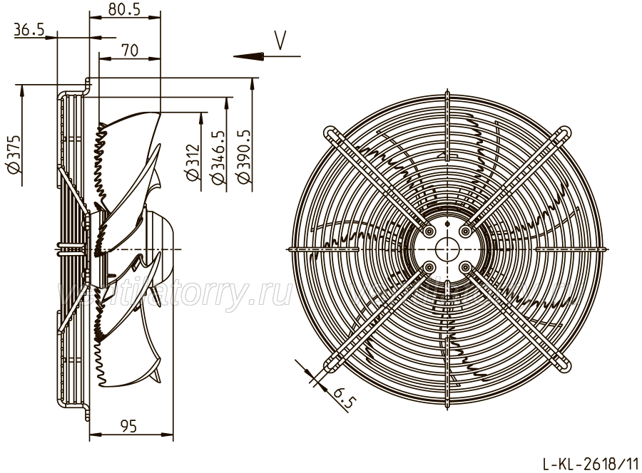 FN031-4ED.WD.A7  ZIEHL-ABEGG Axial Fan 0.12kW 230/V 0.54A 1330rpm