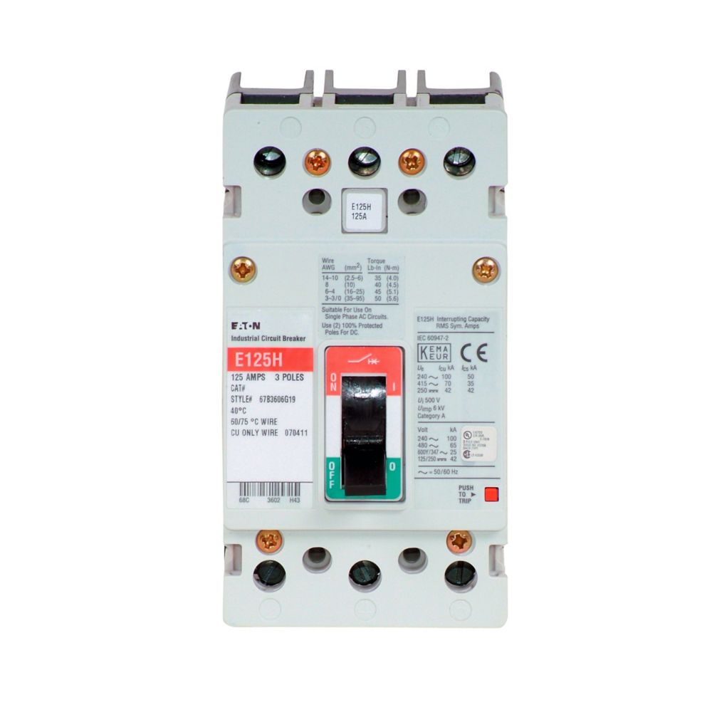 EGS3090FFB | Eaton Series G 90A 3-Pole Molded Case Circuit Breaker