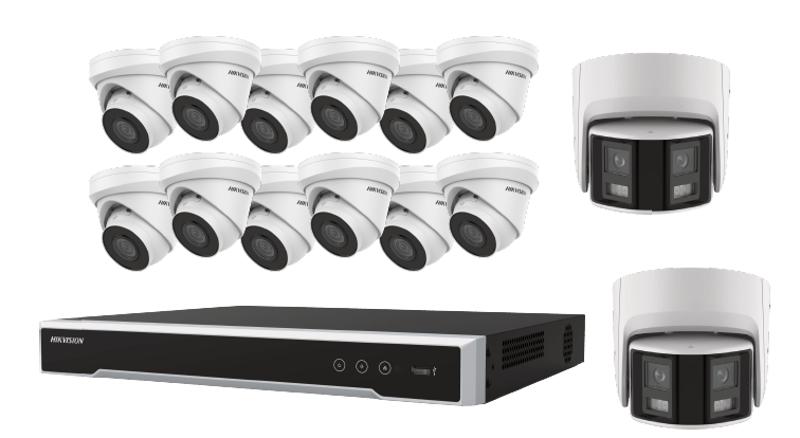 Hikvision EKI-K164T414 IP KIT 4MP 16CH 4THDD 12TR 2.8MM, 2 PANO