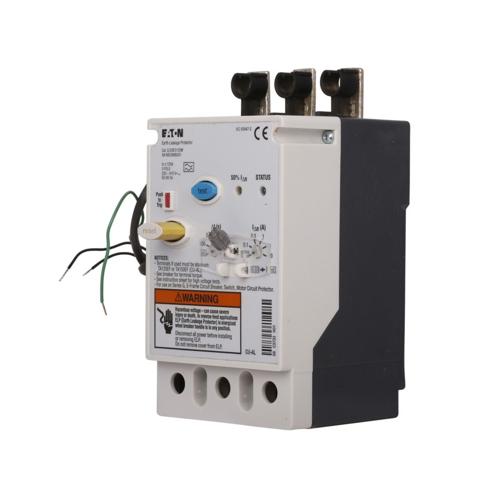 Eaton ELEBE3125G Series G 125A Earth Leakage Module 3-Pole 230–415V MCCB Accessory