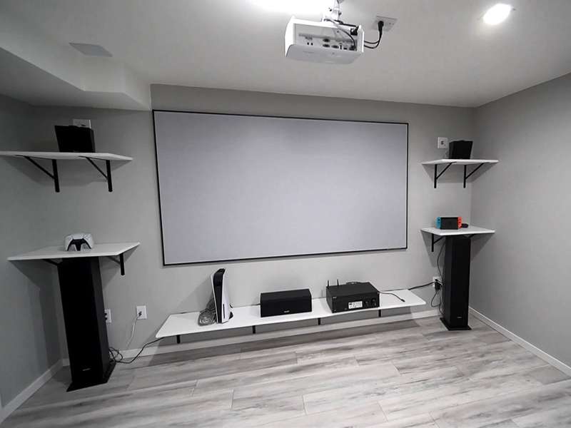 Elite Screens Aeon Series, 138-inch Diag., 2.35:1 Fixed Frame Screen, CineWhite UHD-B Material