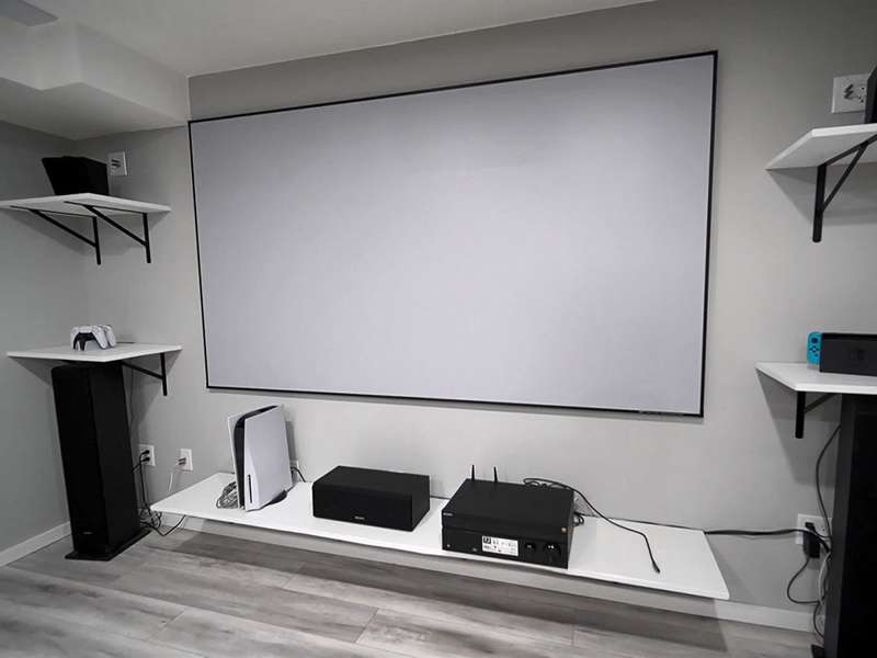 Elite Screens Aeon Series, 138-inch Diag., 2.35:1 Fixed Frame Screen, CineWhite UHD-B Material