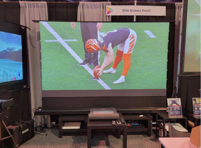 Elite Screens Kestrel Tab-Tension DarkUST Series, 120-inch Diag. 16:9 Electric Screen, DarkUST Material