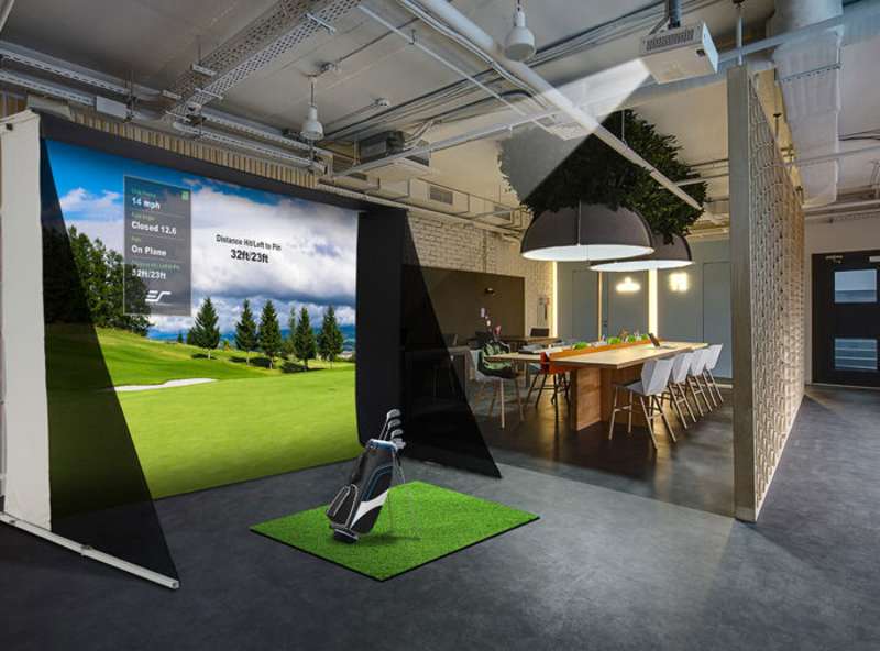 Elite Screens GolfSim Portable Multi-Sport/Golf Simulator Impact Screen, Folding-Frame Design with Enclosure Panels, Carrying Bag