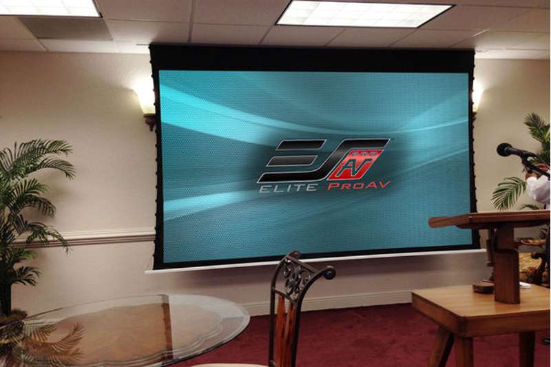Elite Screens Evanesce Tab-Tension Series 100 Inch Diagonal Electric Screen
