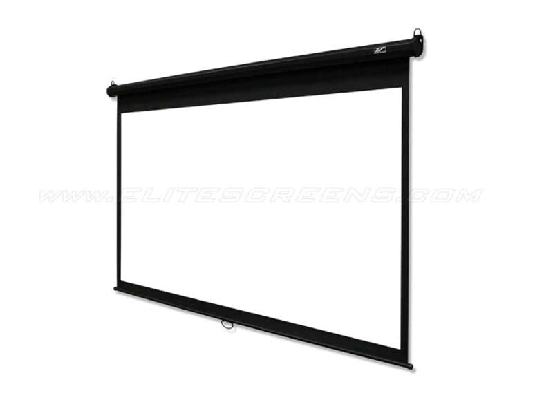 Elite Screens Manual B Series, 100-inch Diag., 4:3 Manual Screen, MaxWhite2 Material