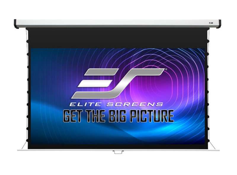 Elite Screens Manual Tab-Tension 2 Series, 125-inch Diag., 16:9 Manual Screen, CineWhite UHD-B Material