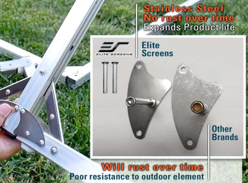 Elite Screens Yard Master 2 Rear Series, 90-inch Diag., 16:9 Portable Screen, WraithVeil Material