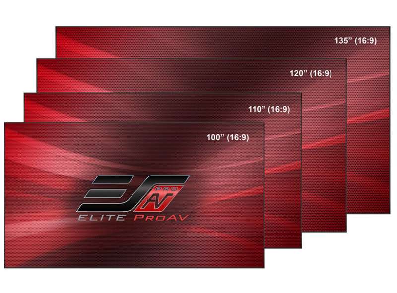 Elite Screens Pro Frame Thin Series,120 inch Diag. 16:9 Fixed Frame Screen, ChromaWhite ISF Material