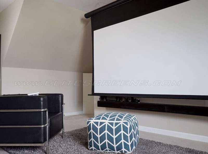 Elite Screens Saker Tab-Tension AcousticPro UHD Series, 150-inch Diag., 16:9 Electric Screen