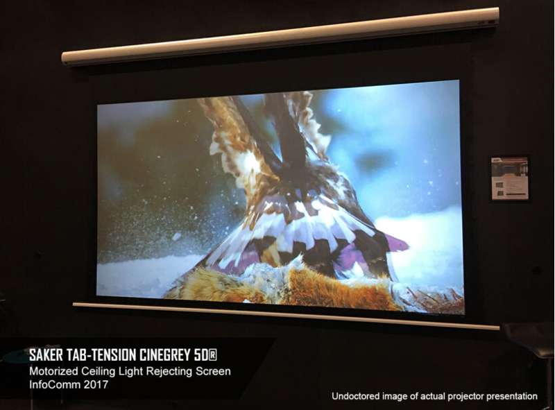 Elite Screens Saker Tab-Tension CineGrey 5D Series, 180-inch Diag. 16:9 Electric Screen, CineGrey 5D Material