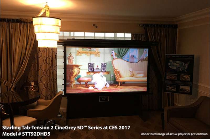 Elite Screens Starling Tab-Tension 2 CineGrey 5D Series 120 Inch Diagonal Electric Screen