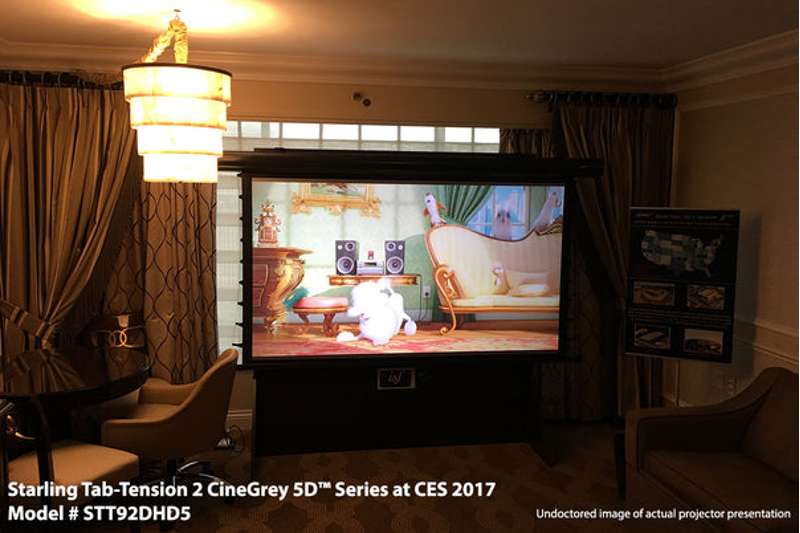 Elite Screens Starling Tab-Tension 2 CineGrey 5D Series 92 Inch Diagonal Electric Screen