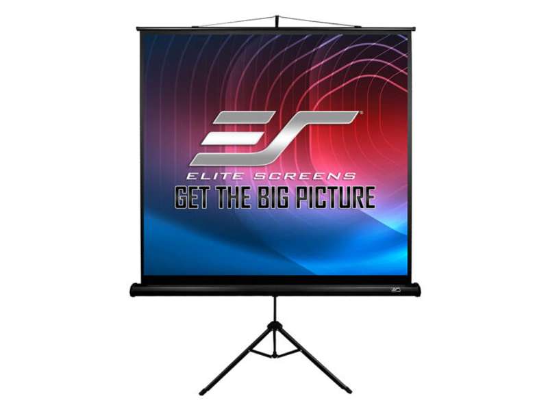 Elite Screens Tripod B Series, 50-inch Diag., 1:1 Portable Screen, MaxWhite2 Material