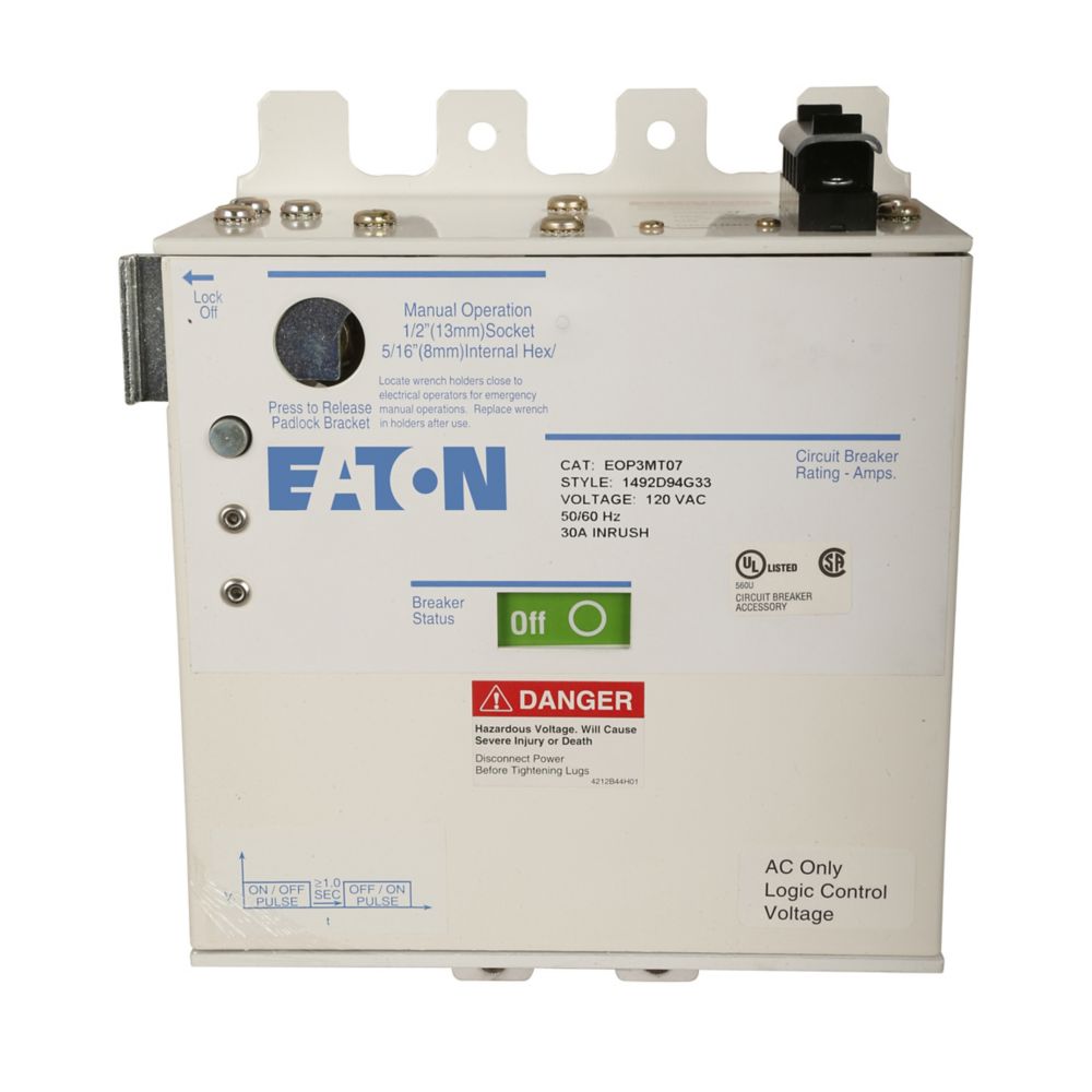 Eaton EOP3MT07 Molded Case Circuit Breaker Motor Operator 120V Frame K