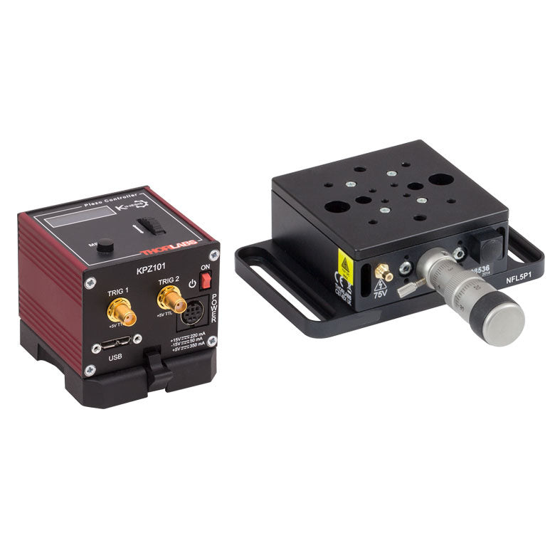 TH-KPZNFL5-M - NanoFlex™ 5 mm Travel Stage & KPZ101 Piezo Driver, Metric