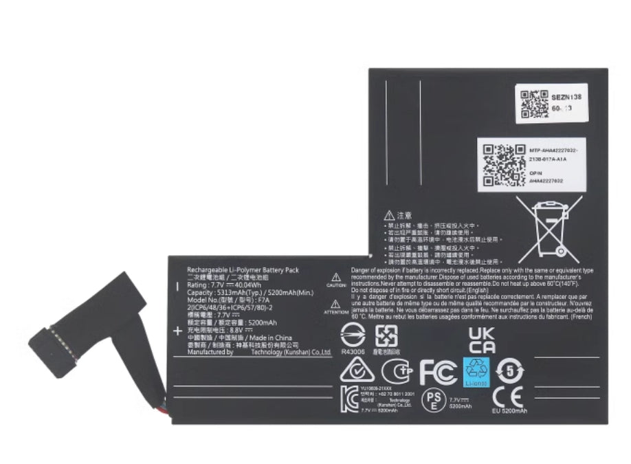 Replacement Steam Deck Handheld Gaming Console Built-in F7A 40WH Battery