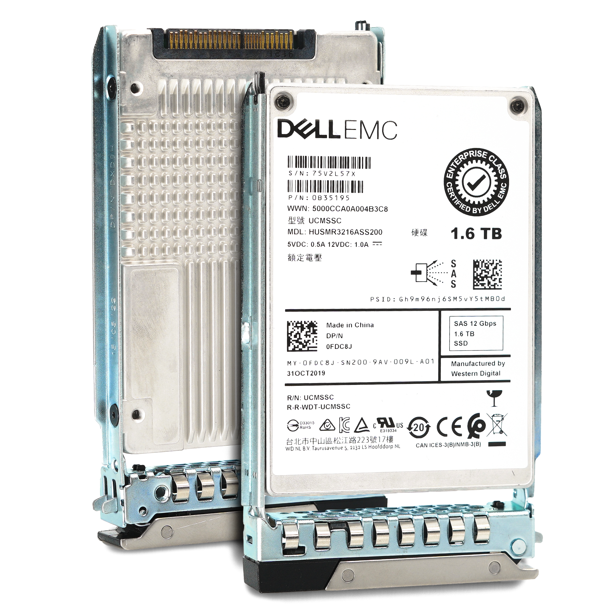 Dell G14 FDC8J HUSMR3216ASS200 1.6TB SAS 12Gb/s 2.5in Recertified Solid State Drive
