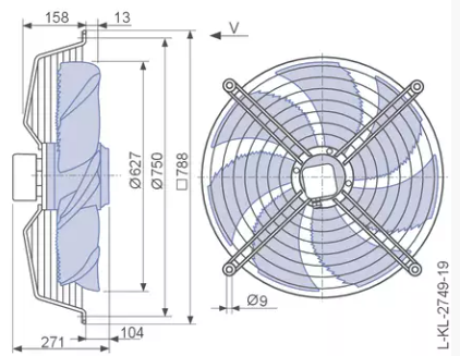 FE063-8EK.4I.V7 ZIEHL-ABEGG Axial Fan