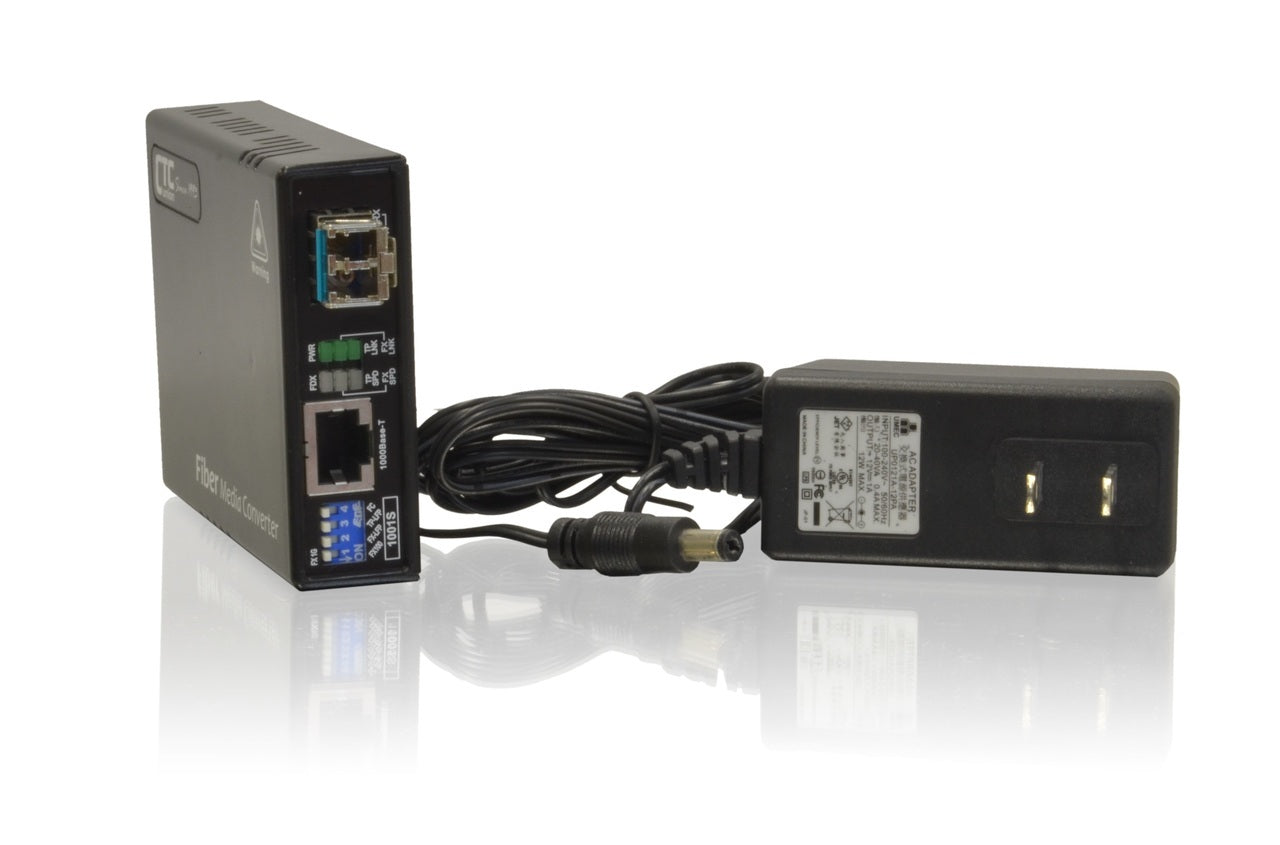 FMC-1001S-MM Gigabit Ethernet 1000Base-SX multimode fiber media converter, LC, 550m