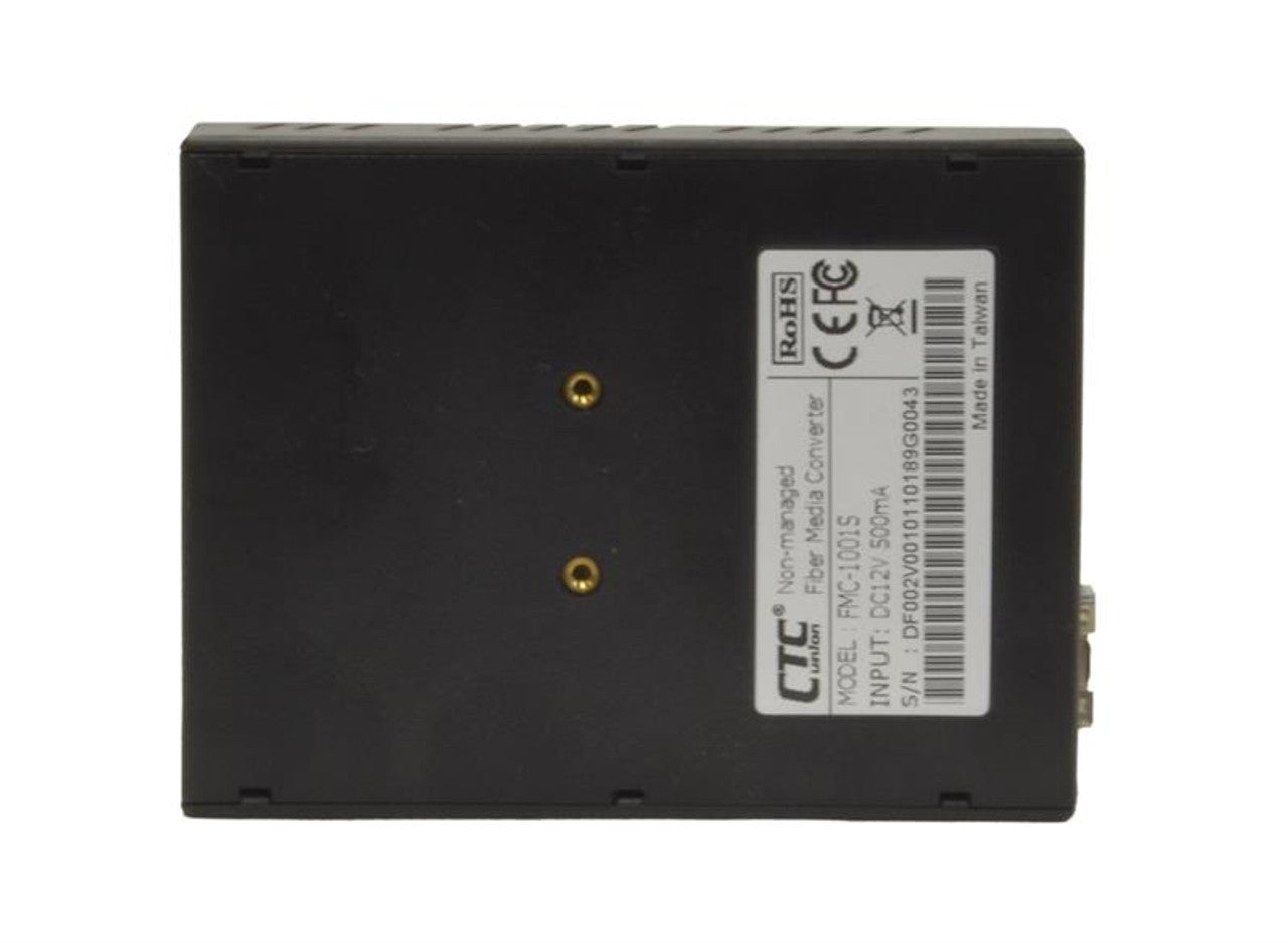 FMC-1001S-AC Gigabit Ethernet 100/1000BaseX SFP slot fiber media converter, LFP and DIP sw settings, AC power embedded, C8 AC power cord included