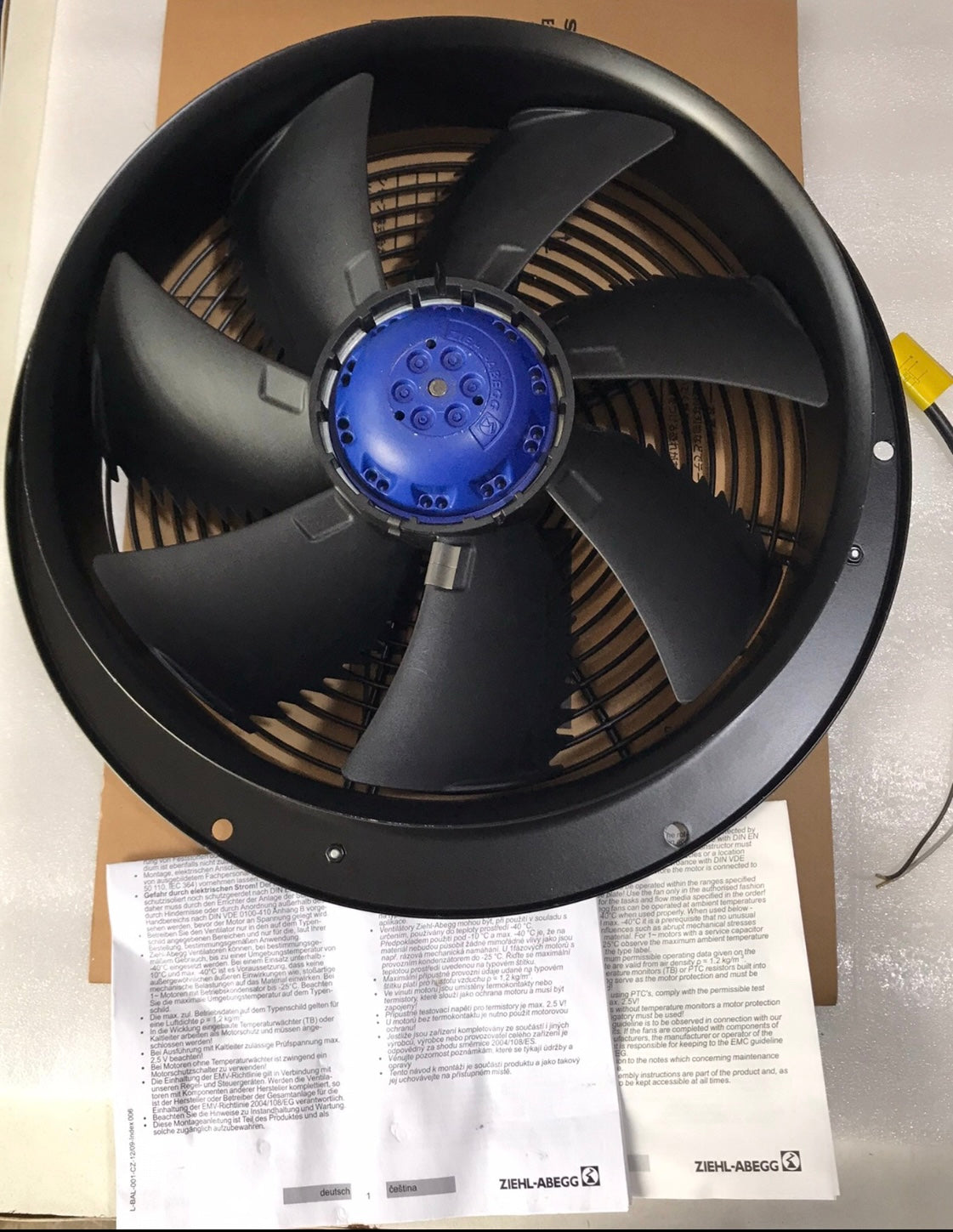 FN030-4EA.WC.V7 ZIEHL-ABEGG Axial Fan 0.095kW 230V 0.42A 1330/1440rpm | Compact Ultra-Efficient Cooling Fan