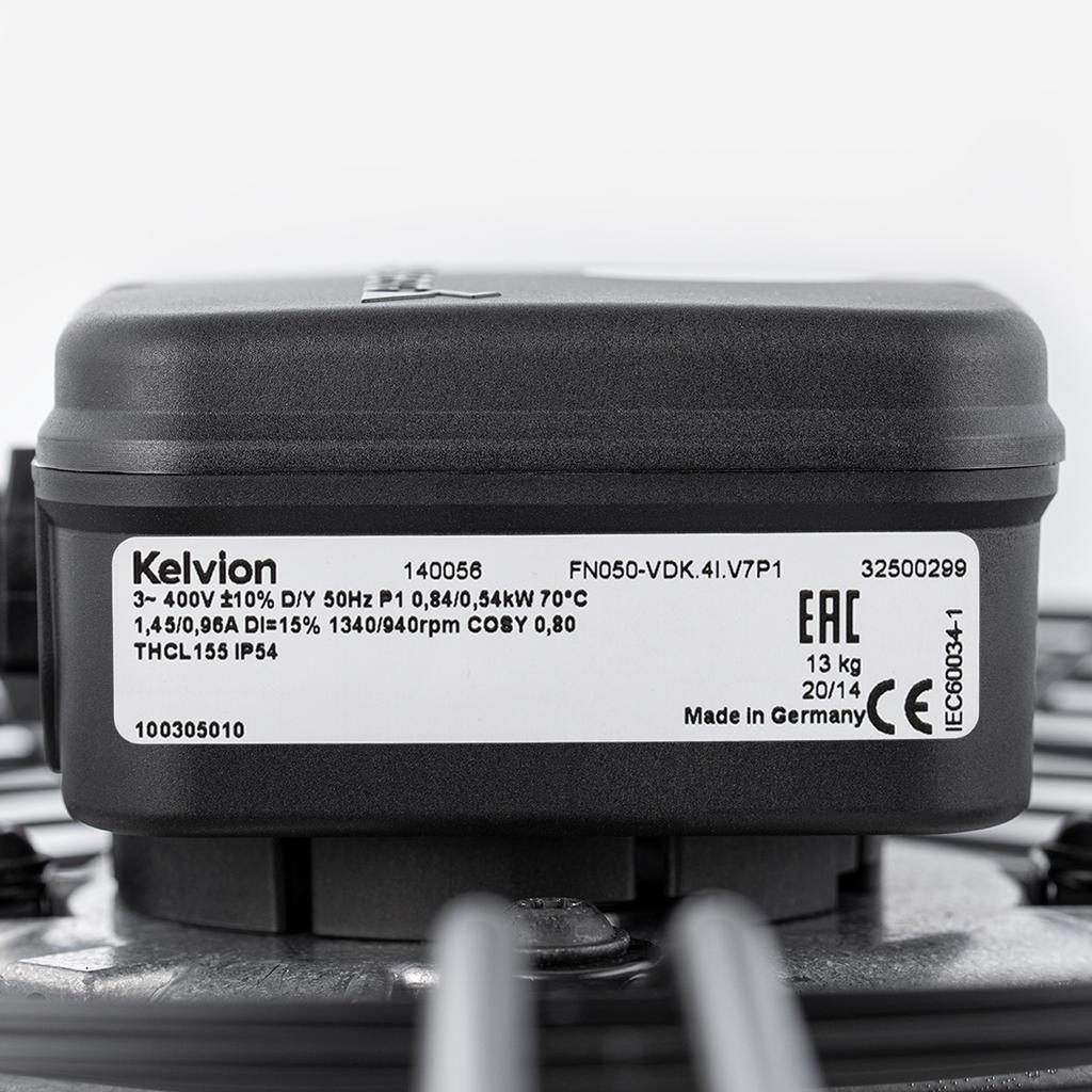 FN050-VDK.41.V7P1  ZIEHL-ABEGG Axial Fan 3~400V 0.49/1.2kW 0.84/2.0A 1025/1480rpm