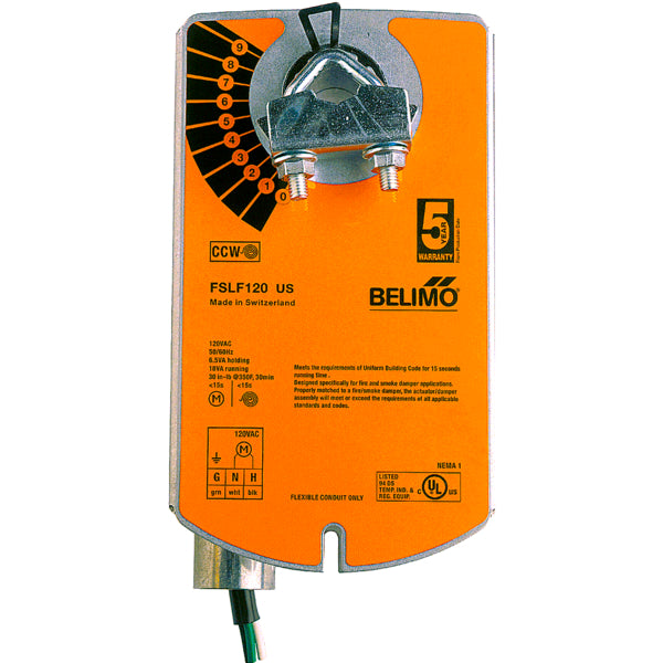 FSLF120 US | Belimo Fire And Smoke Actuator Spring Return 120 Vac 30 In Lb