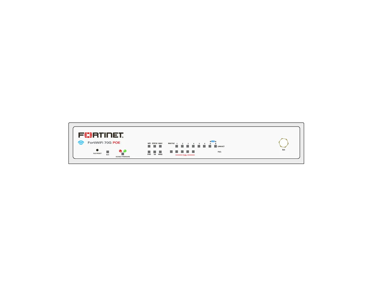 Fortinet FortiWiFi FWF-70G-POE Firewall + 5 Year Enterprise Protection
