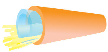 3.00mm Furcation Tube - Orange Color - Accepts 250µm Tight Buffer Fiber (per meter)