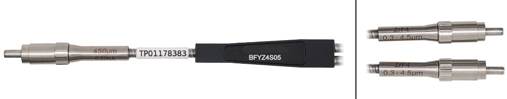 T-BFYZ4S05 - Bifurcated Fiber Bundle, Ø450 µm, ZBLAN, SMA905, 0.5 m