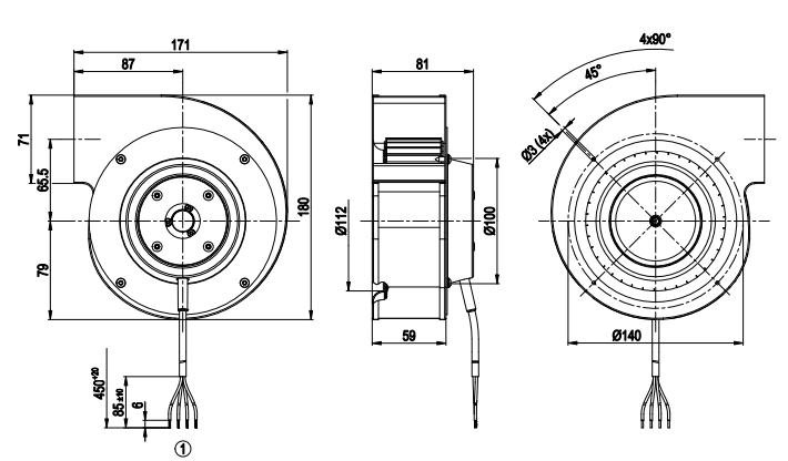 G1G133-DE19-02 Ebm Papst Centrifugal Fan