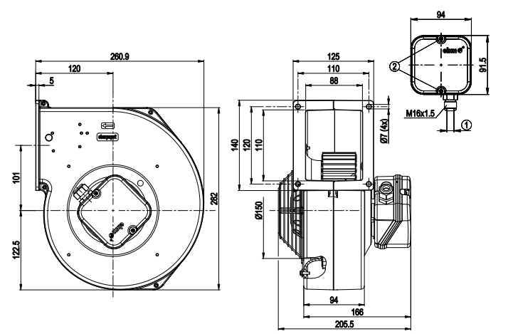 G2D180-AE02-26 ebm papst centrifugal fan