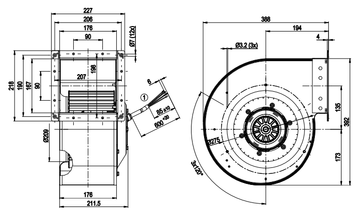 G4D250-DC10-03 Ebm-papst centrifugal fan Motor M4D094-HA