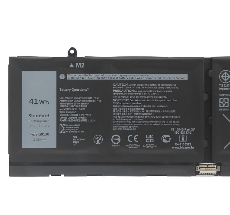 Dell G91J0 C91J0  inspiron 7415 Latitude 3420 3520 Battery