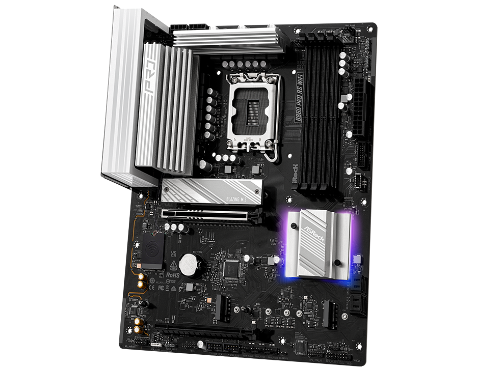 ASRock MB B860 Pro RS WiFi B860 LGA1851 Max256GB DDR5 ATX